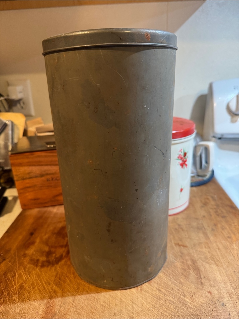 Vintage Metal Storage Canister